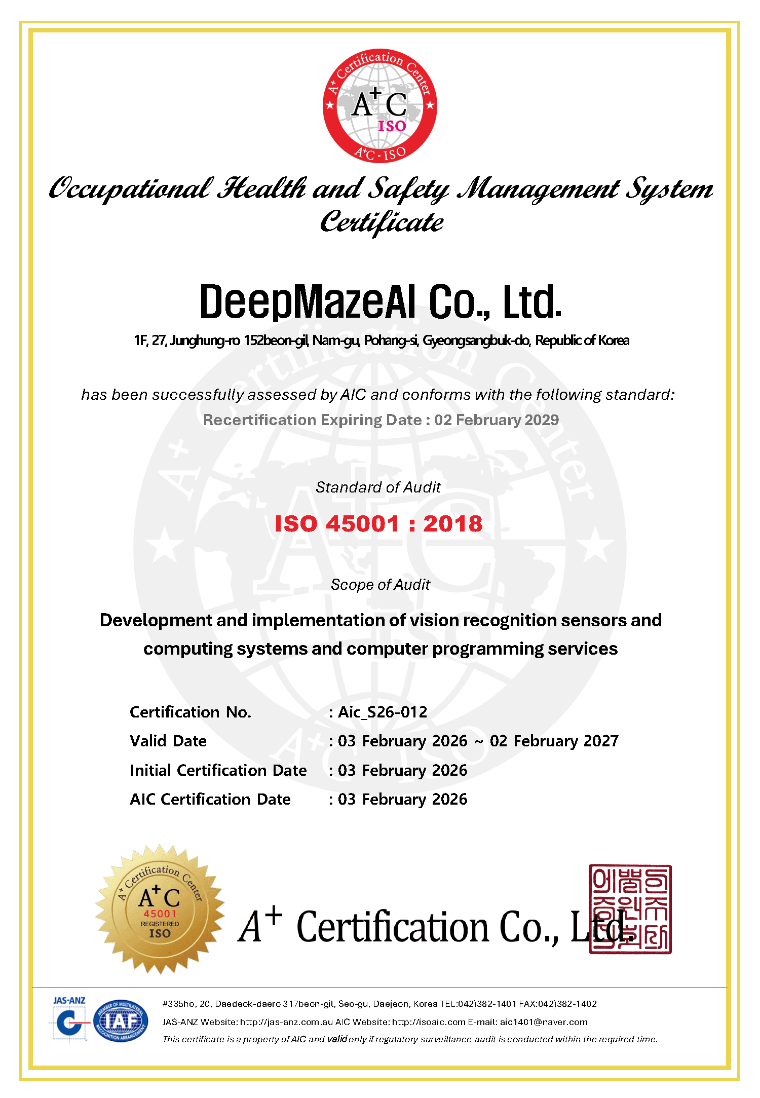 Occupational Health & Safety